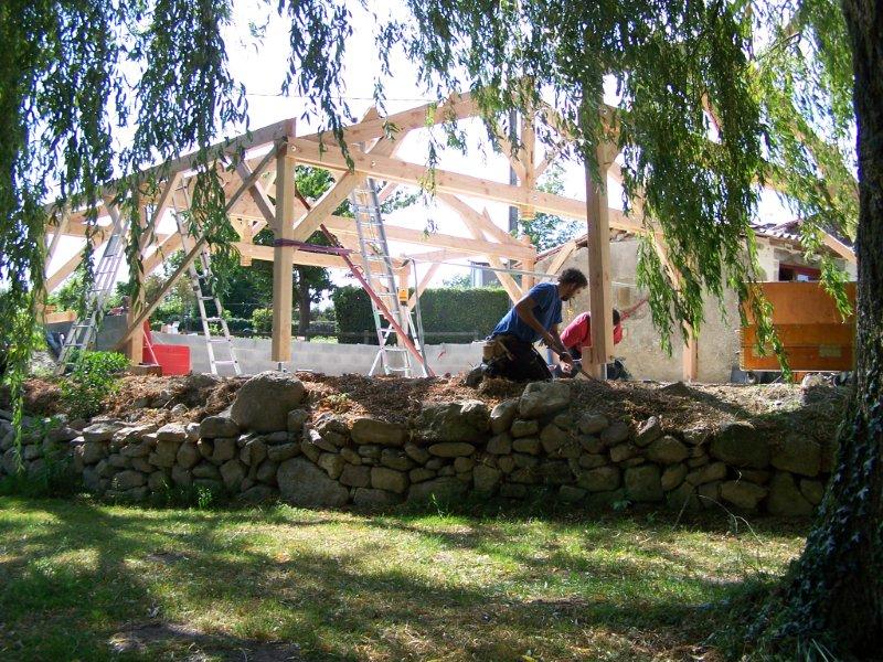 Réalisation d'un préau pour le Camping à la ferme (79)